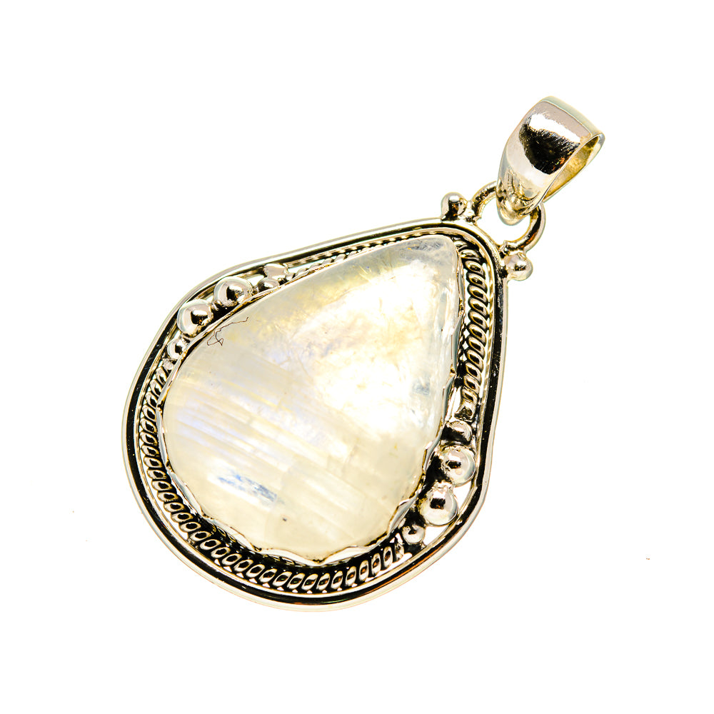Rainbow Moonstone Pendants handcrafted by Anasilvercos - PD752363