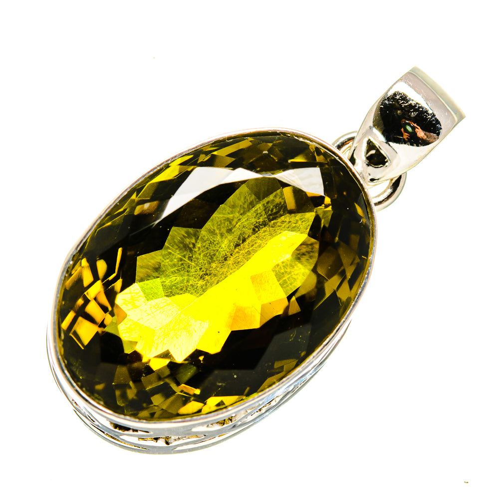 Olive Quartz Pendants handcrafted by Anasilvercos - PD752393