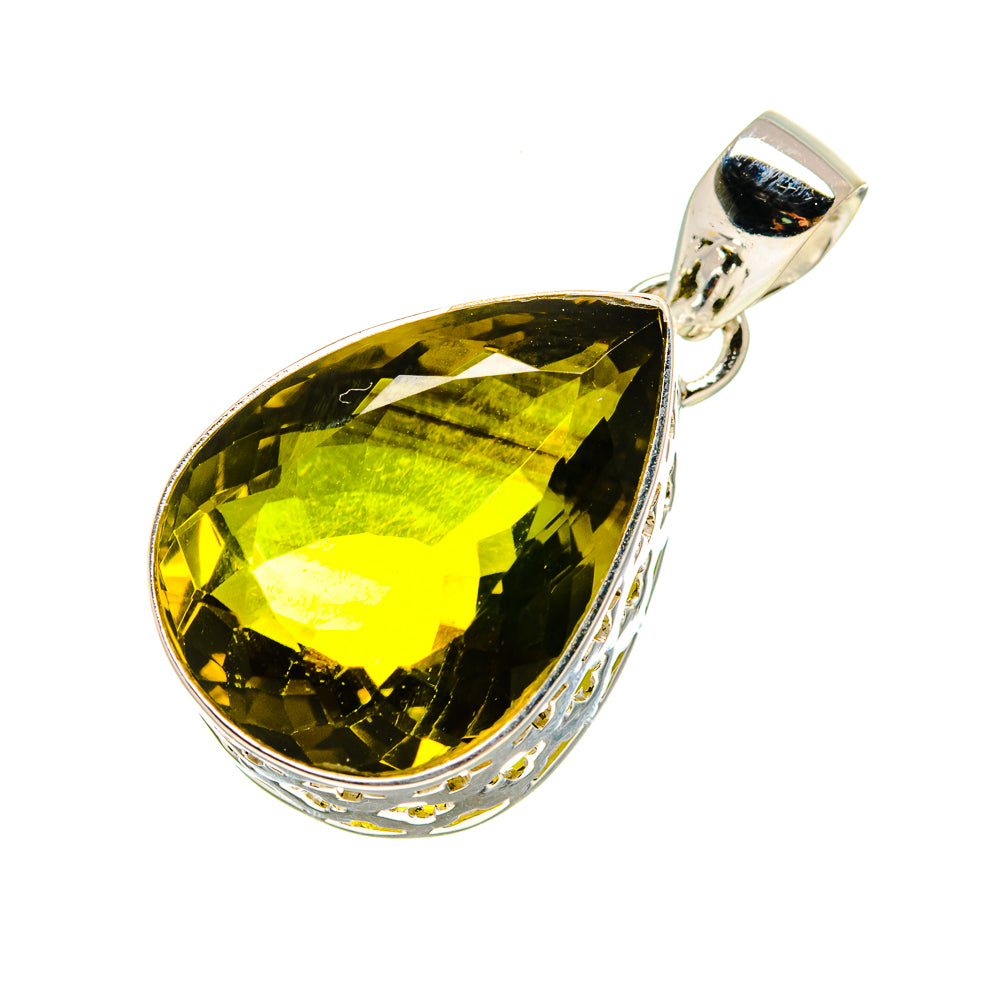 Olive Quartz Pendants handcrafted by Anasilvercos - PD752394