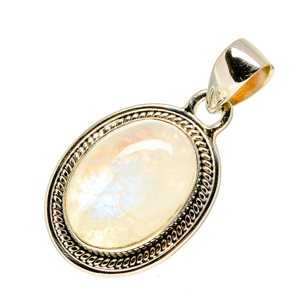 Rainbow Moonstone Pendants handcrafted by Anasilvercos - PD752400
