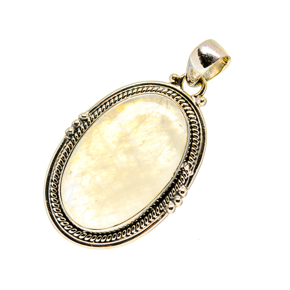 Rainbow Moonstone Pendants handcrafted by Anasilvercos - PD752541