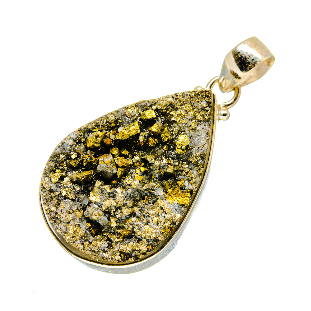 Spectro Pyrite Druzy Pendants handcrafted by Anasilvercos - PD752627