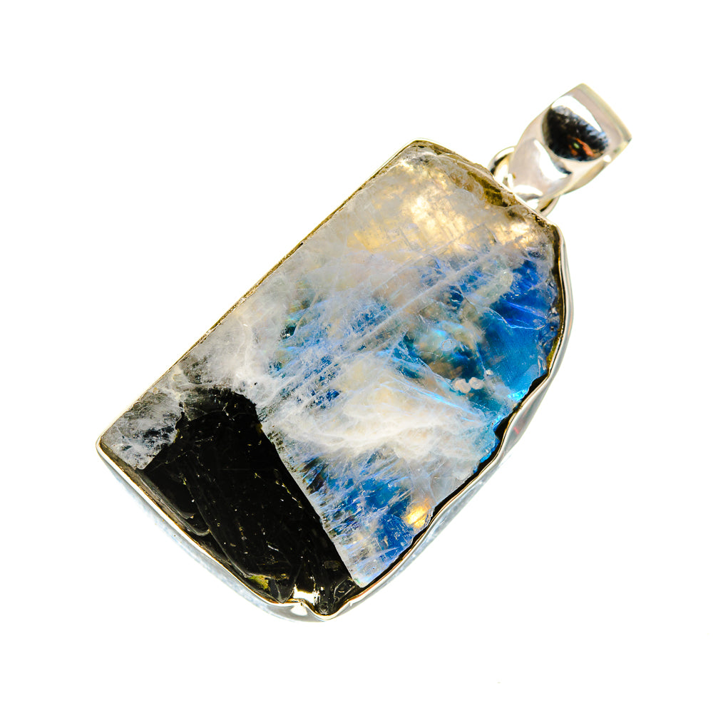 Rainbow Moonstone Pendants handcrafted by Anasilvercos - PD752660
