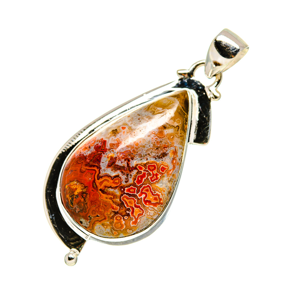 Crazy Lace Agate Pendants handcrafted by Anasilvercos - PD752678