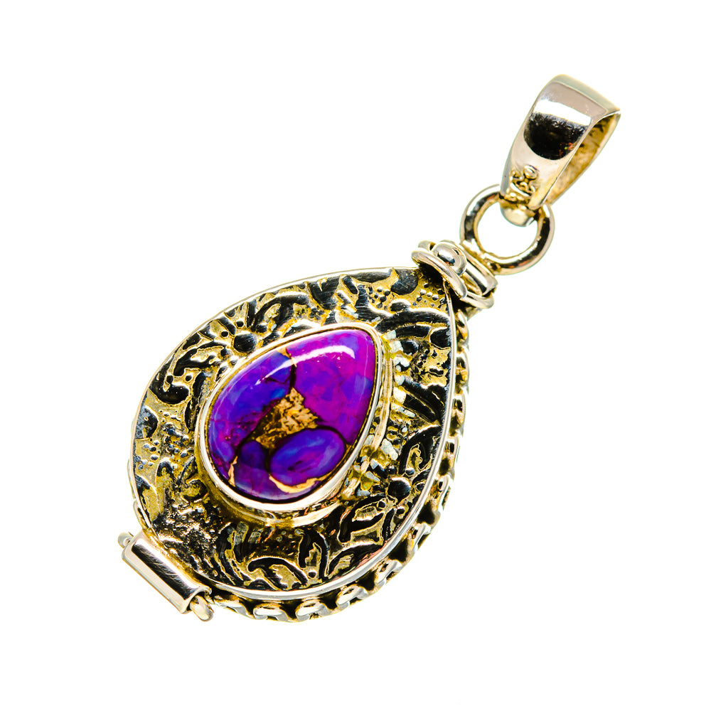 Purple Copper Composite Turquoise Pendants handcrafted by Anasilvercos - PD752740