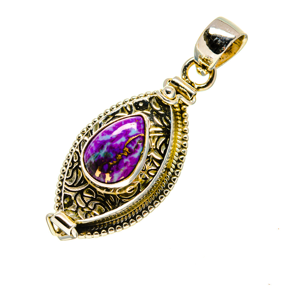 Purple Copper Composite Turquoise Pendants handcrafted by Anasilvercos - PD752767