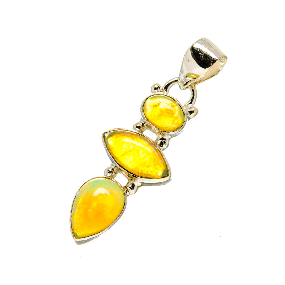 Ethiopian Opal Pendants handcrafted by Anasilvercos - PD752774