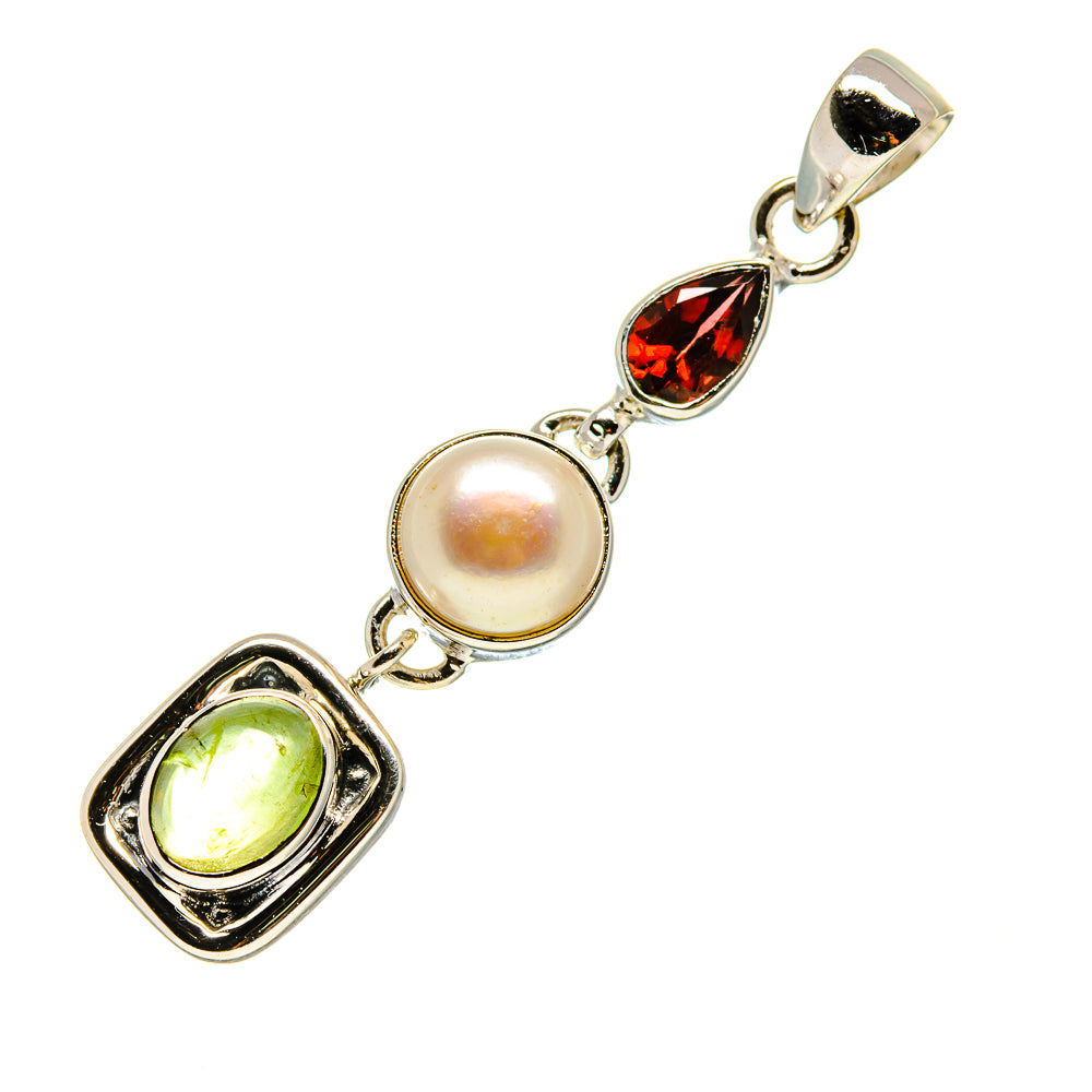Green Tourmaline Pendants handcrafted by Anasilvercos - PD752830
