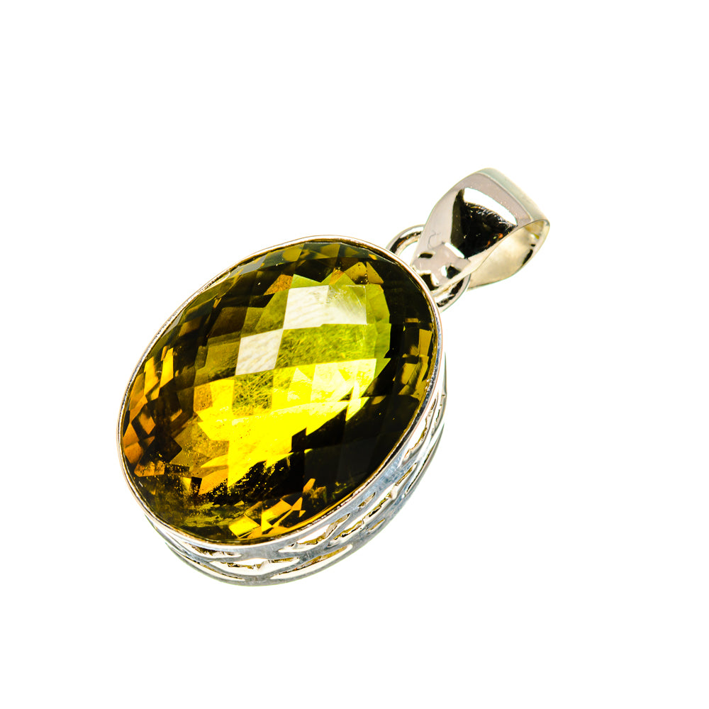 Olive Quartz Pendants handcrafted by Anasilvercos - PD752852