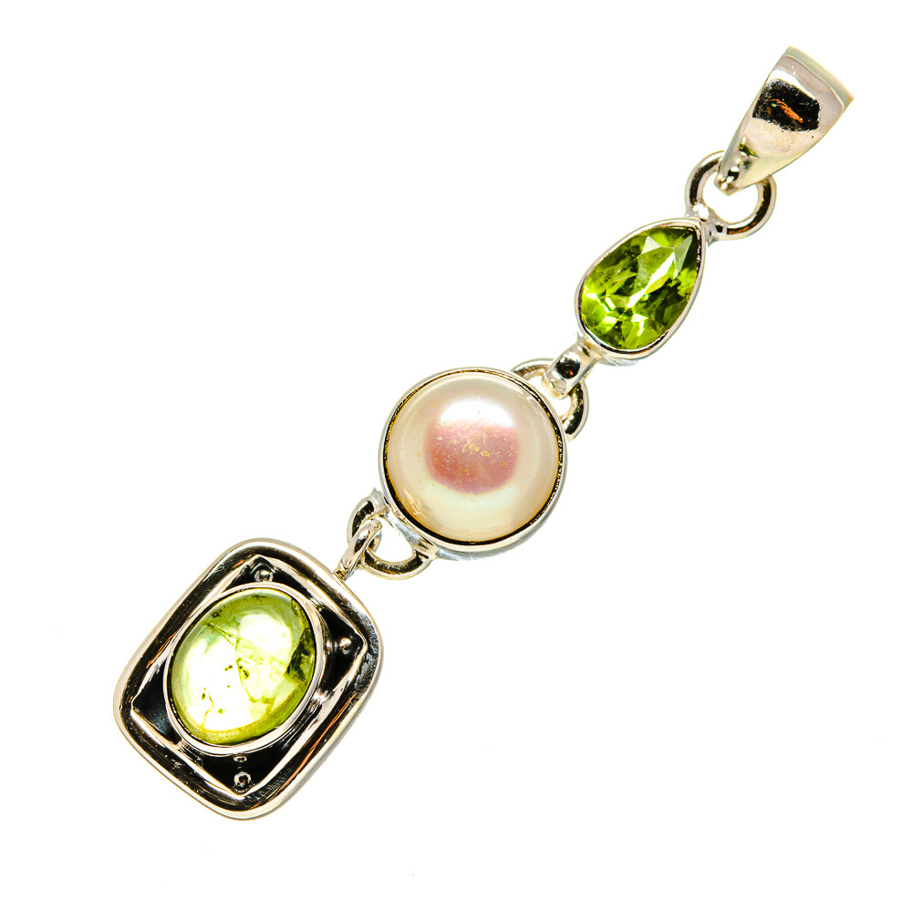 Green Tourmaline Pendants handcrafted by Anasilvercos - PD752903