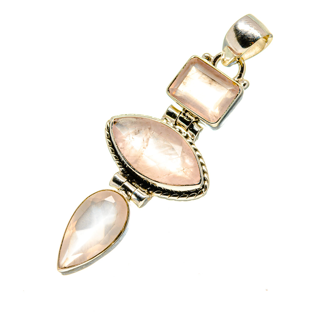 Rose Quartz Pendants handcrafted by Anasilvercos - PD752916