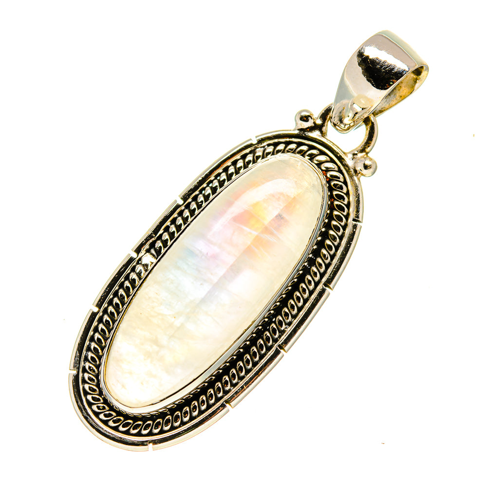 Rainbow Moonstone Pendants handcrafted by Anasilvercos - PD753069