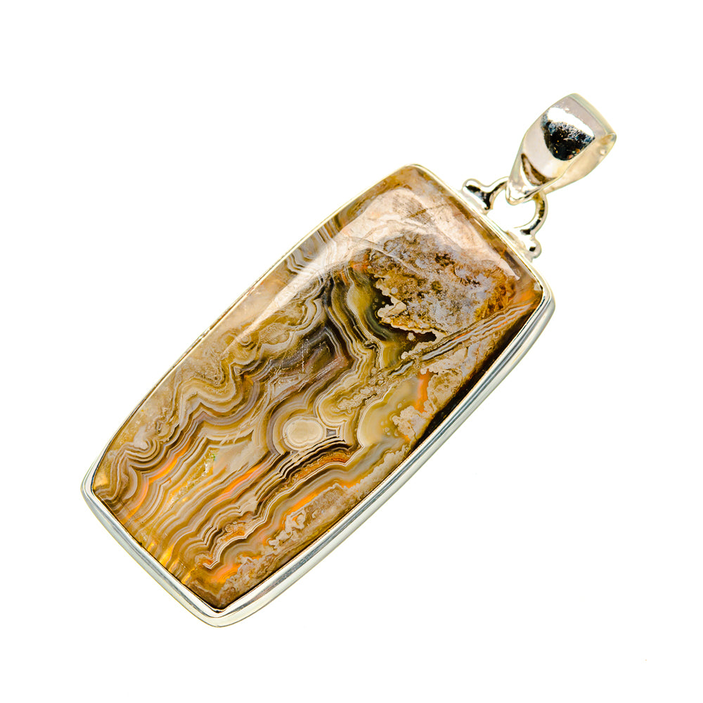 Laguna Lace Agate Pendants handcrafted by Anasilvercos - PD753177