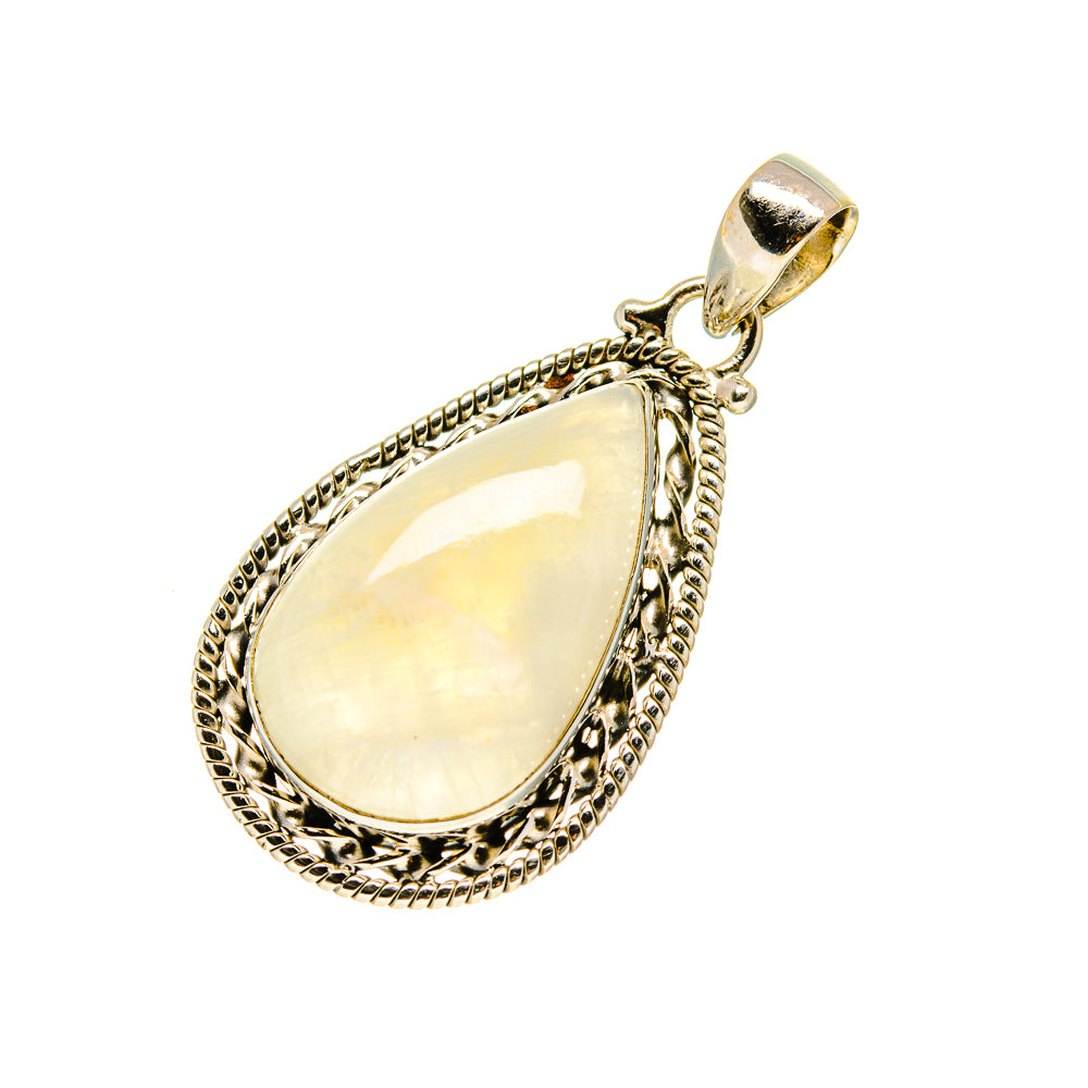 Rainbow Moonstone Pendants handcrafted by Anasilvercos - PD753226