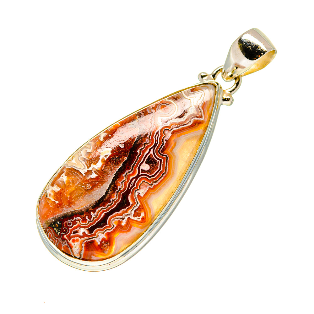 Crazy Lace Agate Pendants handcrafted by Anasilvercos - PD753233