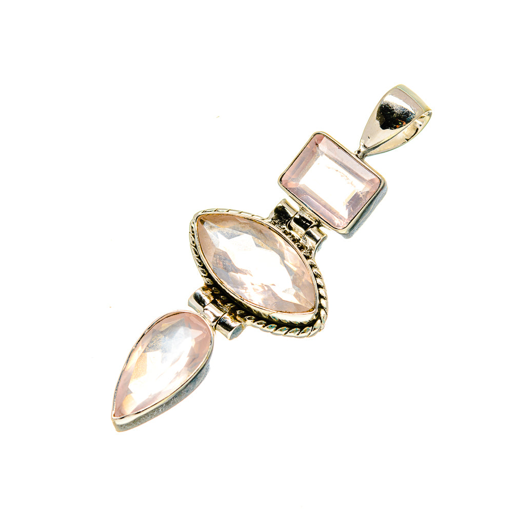 Rose Quartz Pendants handcrafted by Anasilvercos - PD753263