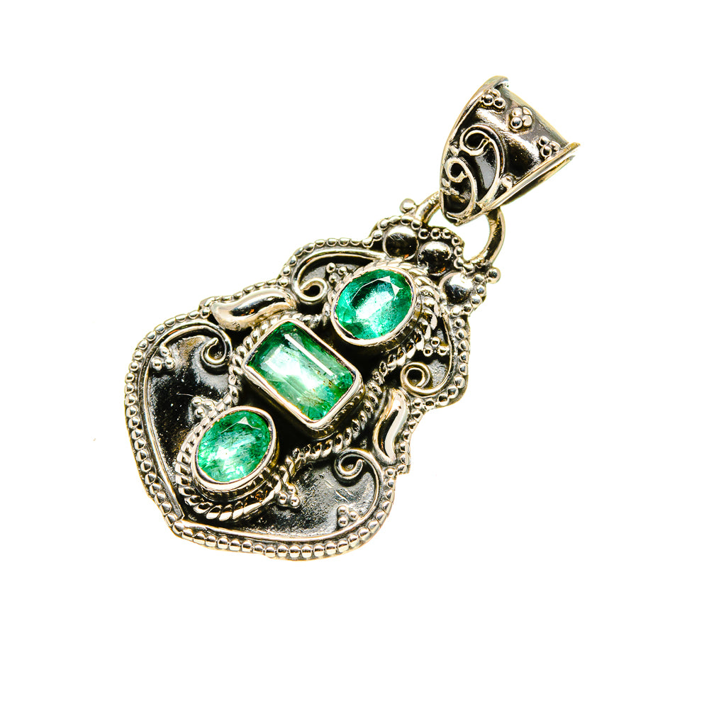 Zambian Emerald Pendants handcrafted by Anasilvercos - PD753301