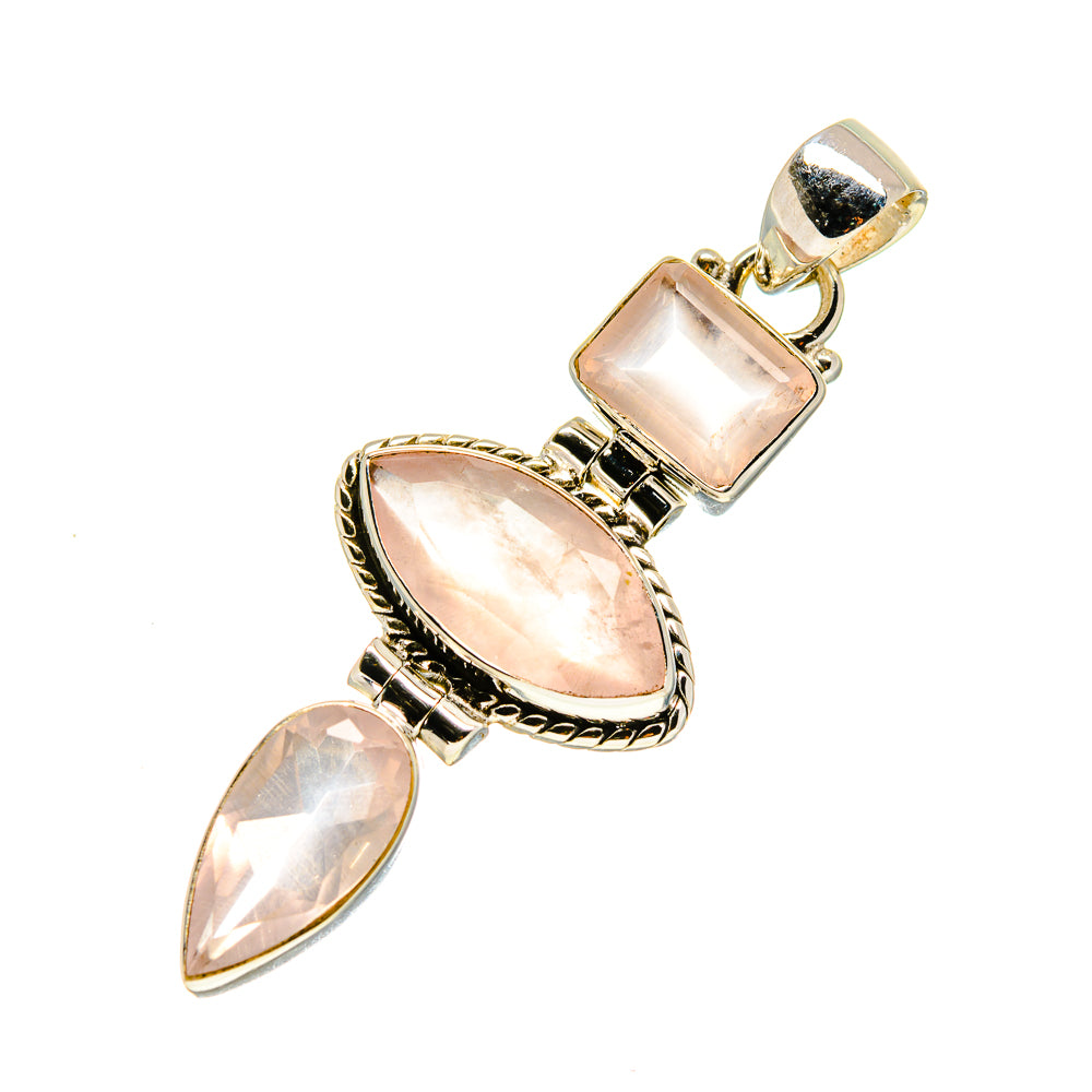 Rose Quartz Pendants handcrafted by Anasilvercos - PD753335