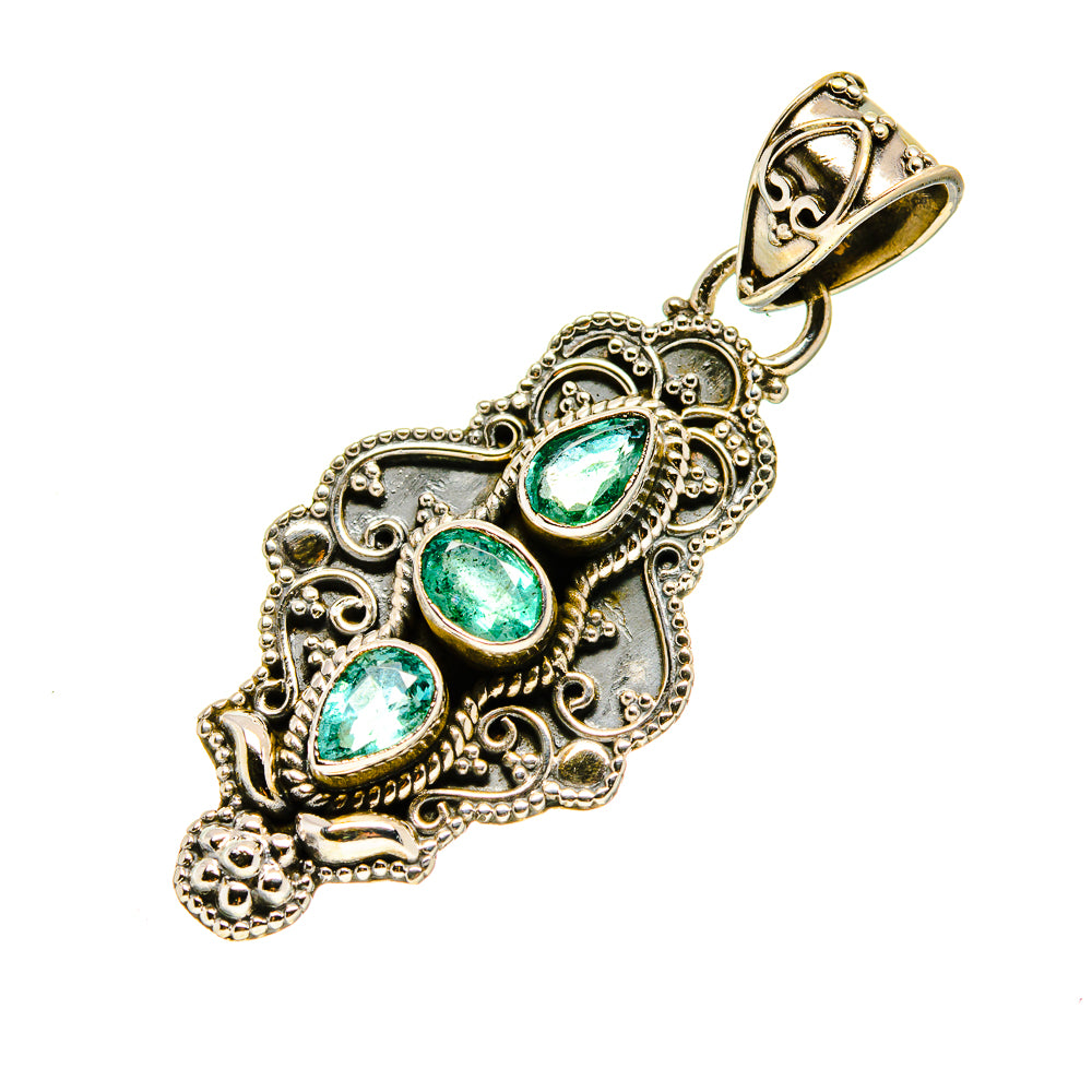 Blue Topaz Pendants handcrafted by Anasilvercos - PD753373