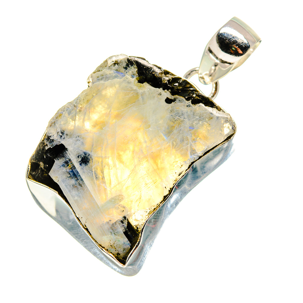 Rainbow Moonstone Pendants handcrafted by Anasilvercos - PD753430