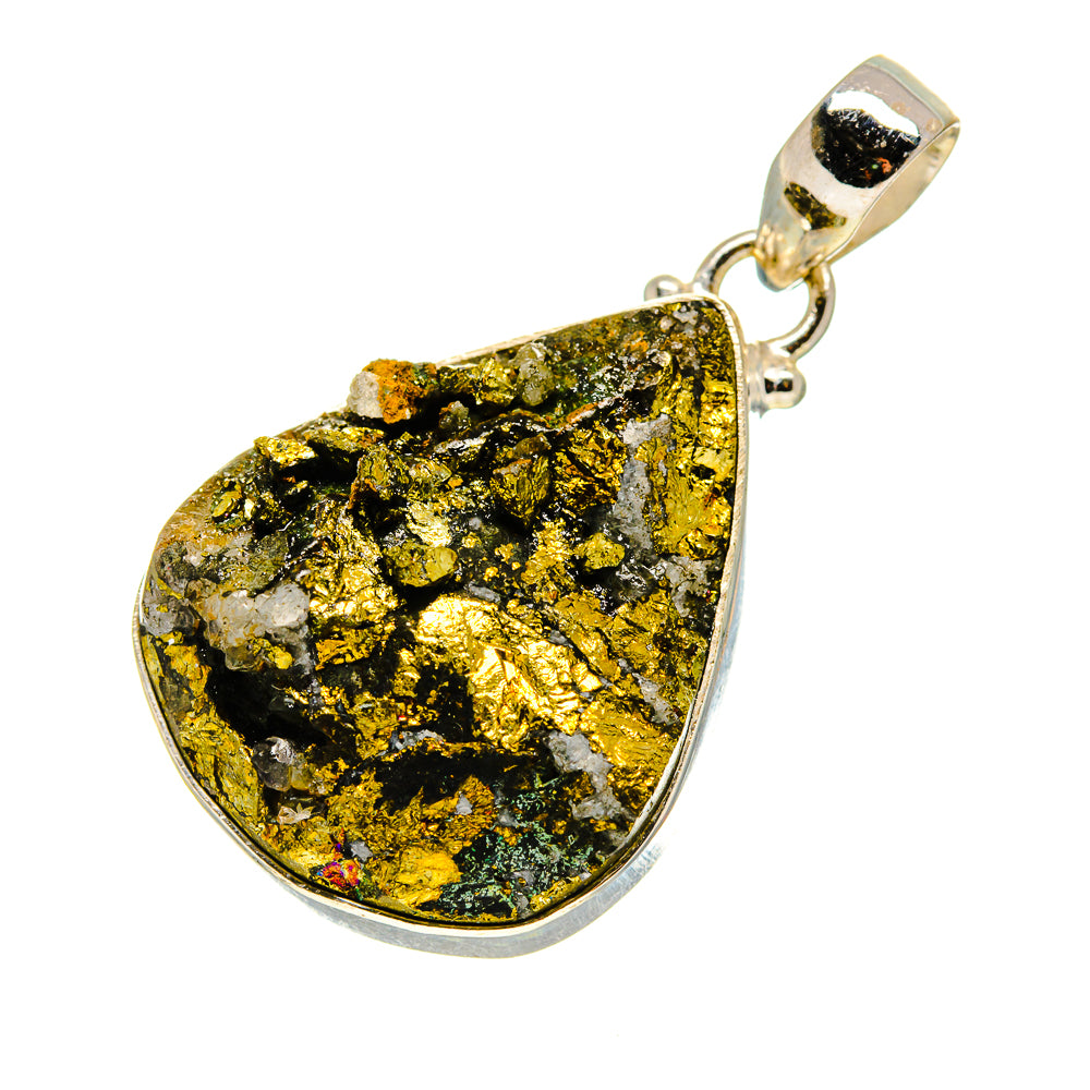 Spectro Pyrite Druzy Pendants handcrafted by Anasilvercos - PD753444