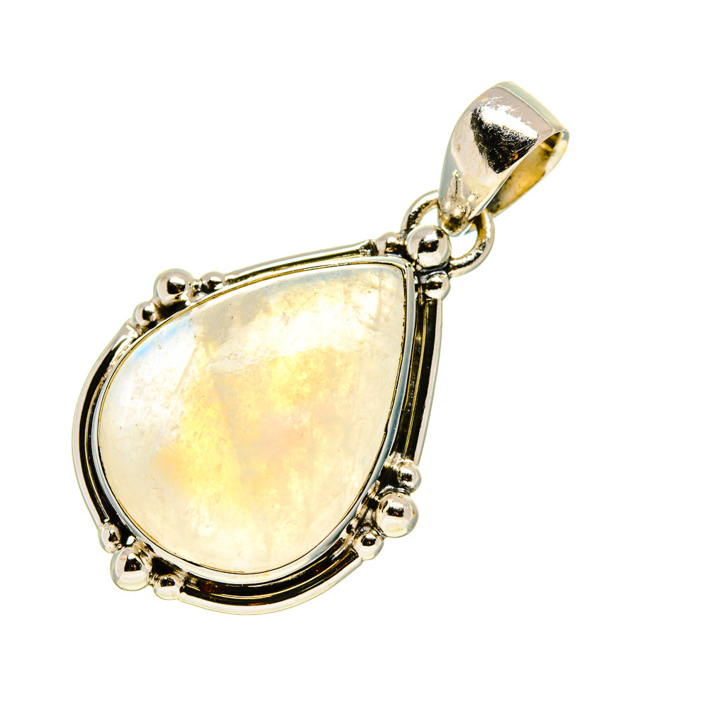 Rainbow Moonstone Pendants handcrafted by Anasilvercos - PD753466