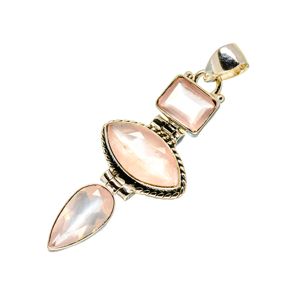 Rose Quartz Pendants handcrafted by Anasilvercos - PD753507
