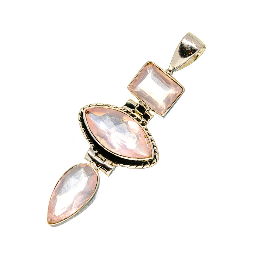 Rose Quartz Pendants handcrafted by Anasilvercos - PD753516