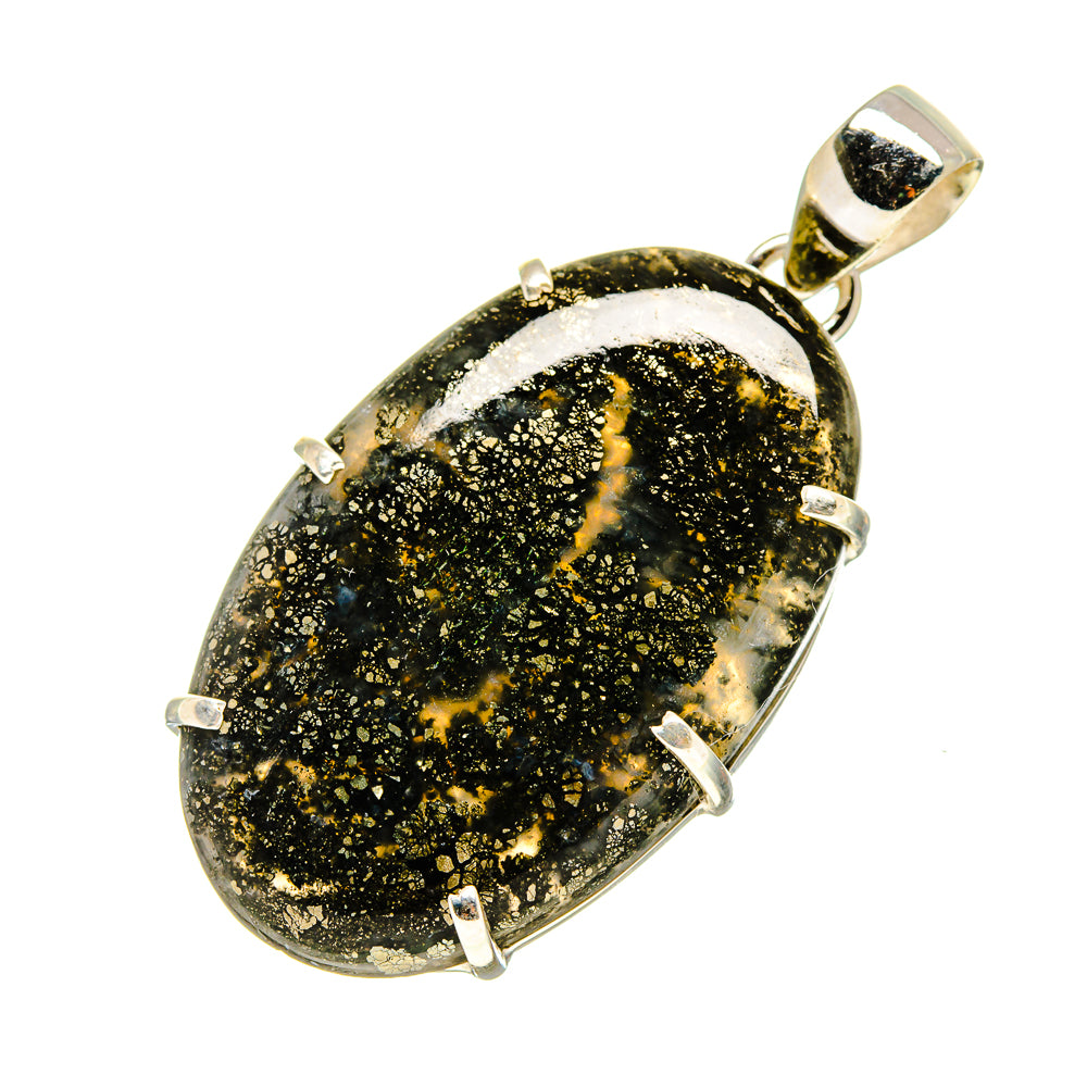 Pyrite Agate Pendants handcrafted by Anasilvercos - PD753556