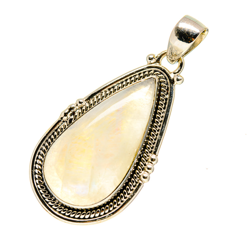 Rainbow Moonstone Pendants handcrafted by Anasilvercos - PD753558