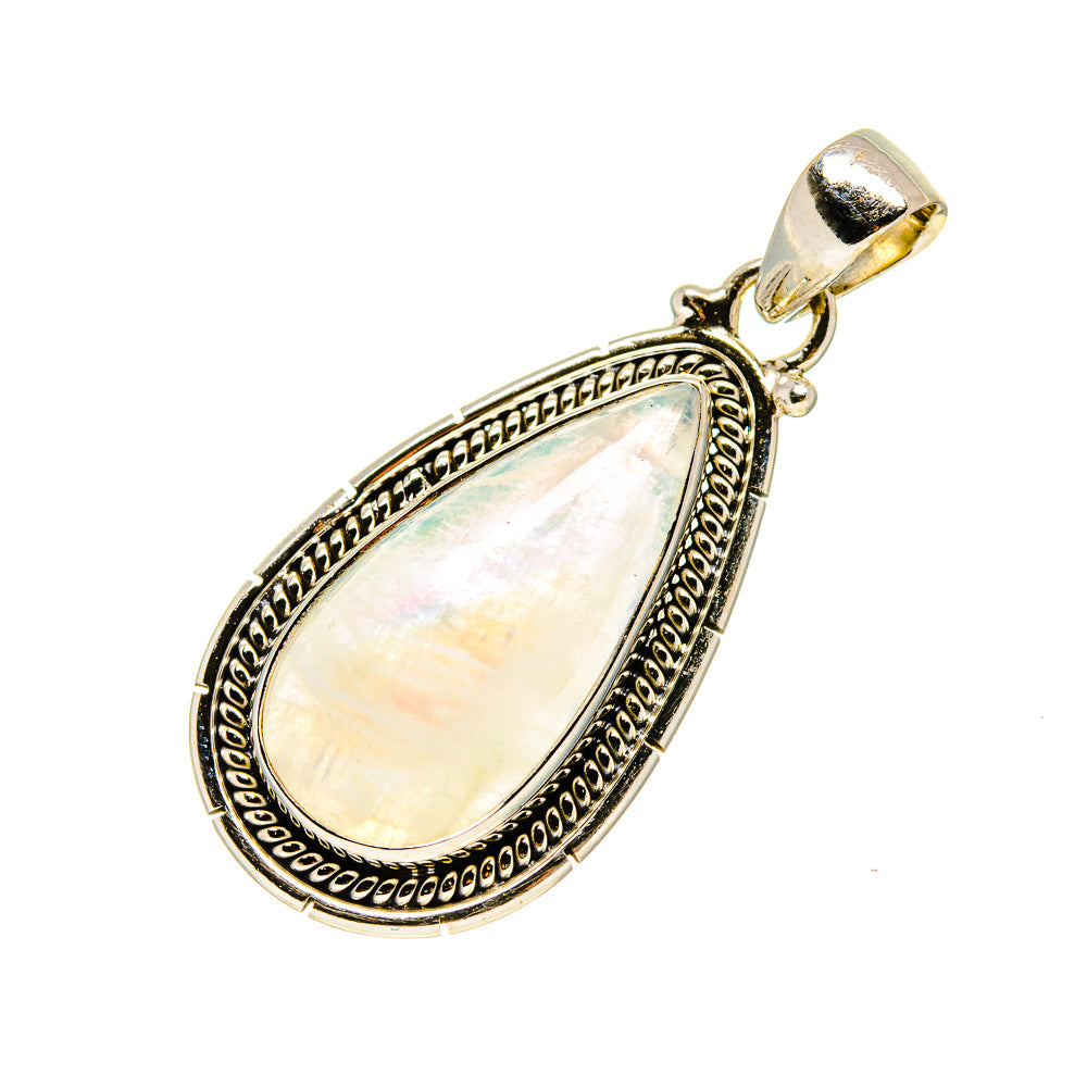 Rainbow Moonstone Pendants handcrafted by Anasilvercos - PD753564