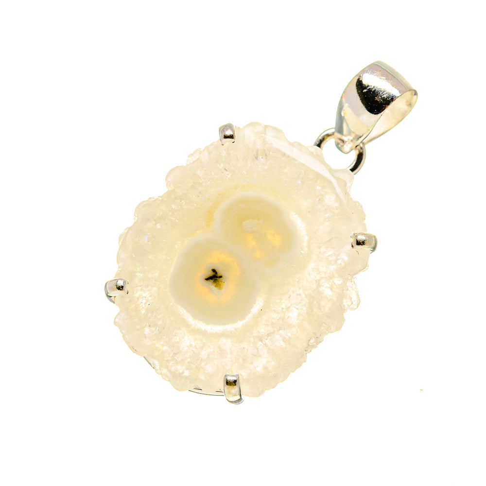 White Solar Quartz Pendants handcrafted by Anasilvercos - PD753570