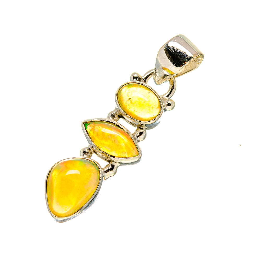 Ethiopian Opal Pendants handcrafted by Anasilvercos - PD753576