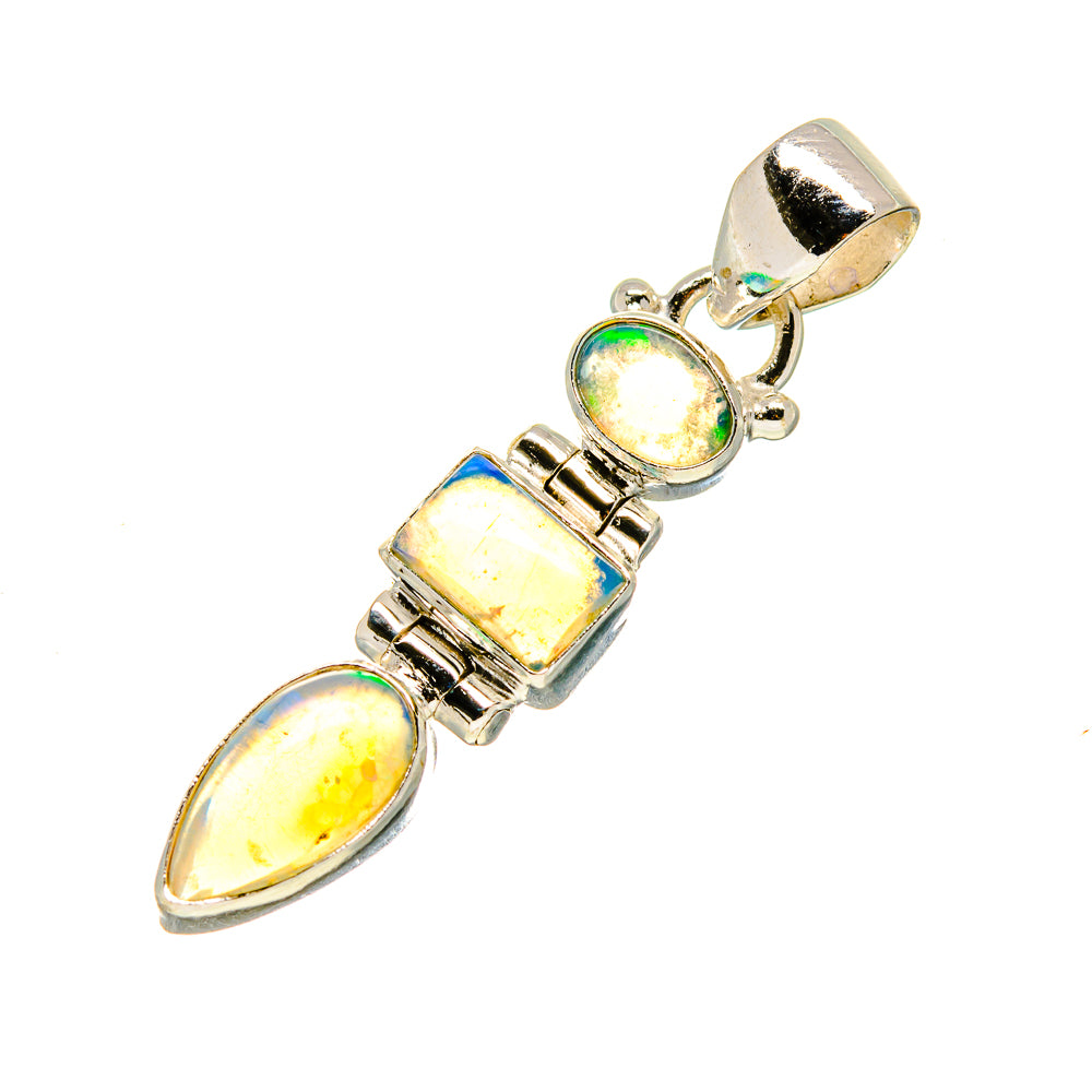 Ethiopian Opal Pendants handcrafted by Anasilvercos - PD753579