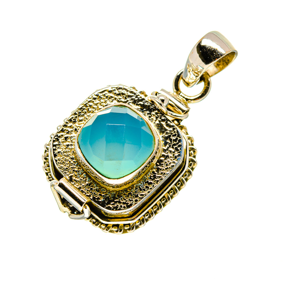 Aqua Chalcedony Pendants handcrafted by Anasilvercos - PD753585