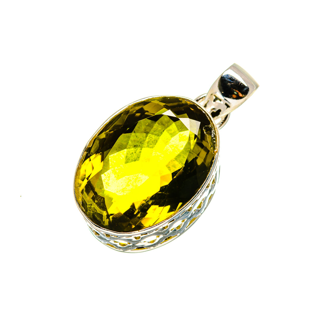 Olive Quartz Pendants handcrafted by Anasilvercos - PD753588