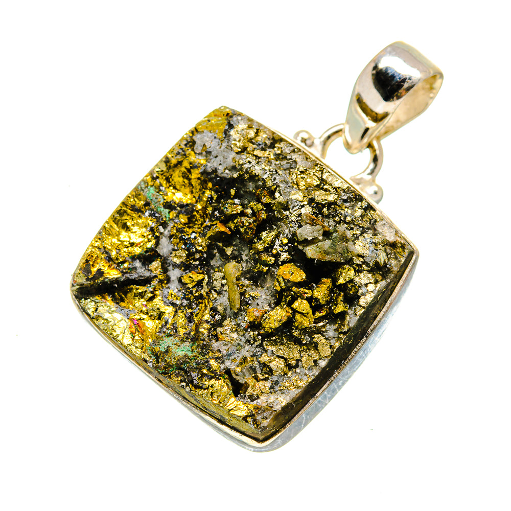 Spectro Pyrite Agate Pendants handcrafted by Anasilvercos - PD753590