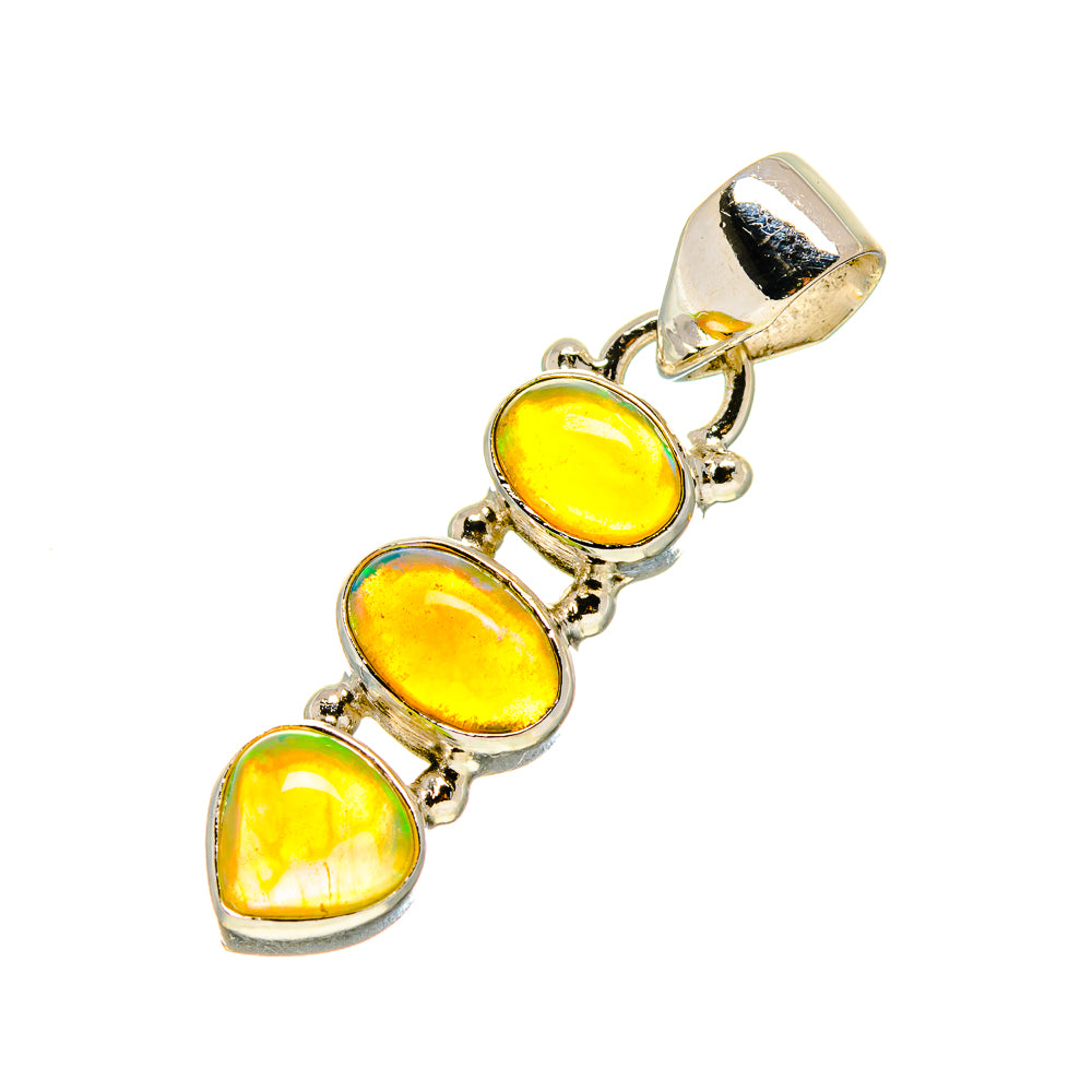 Ethiopian Opal Pendants handcrafted by Anasilvercos - PD753592