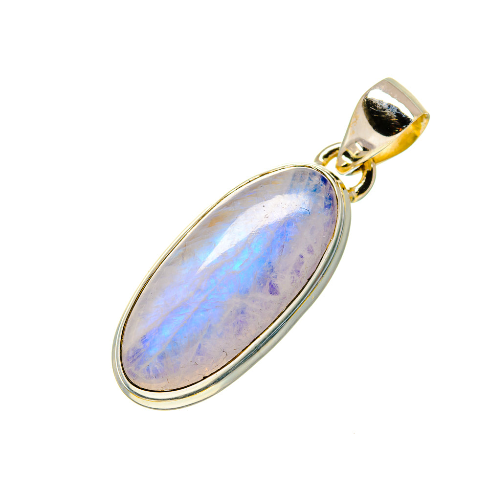 Rainbow Moonstone Pendants handcrafted by Anasilvercos - PD753597