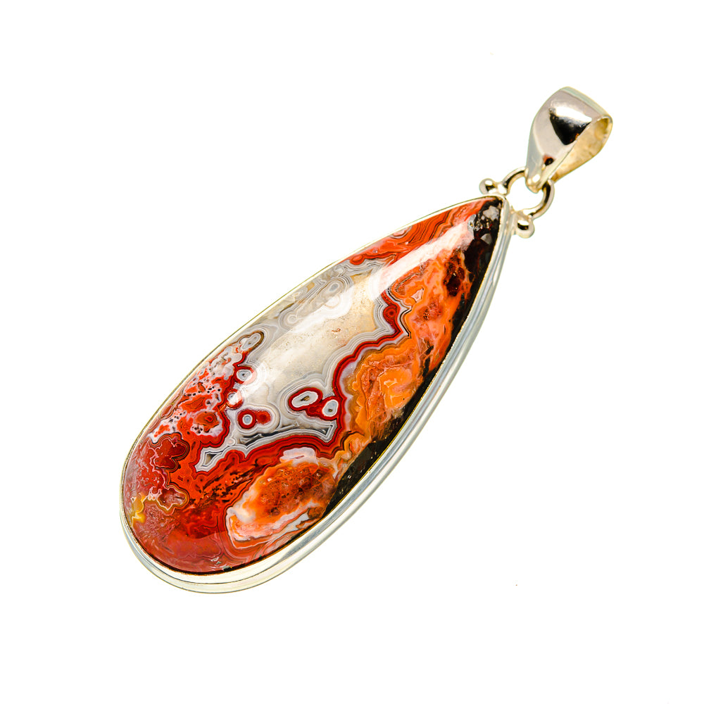 Crazy Lace Agate Pendants handcrafted by Anasilvercos - PD753608