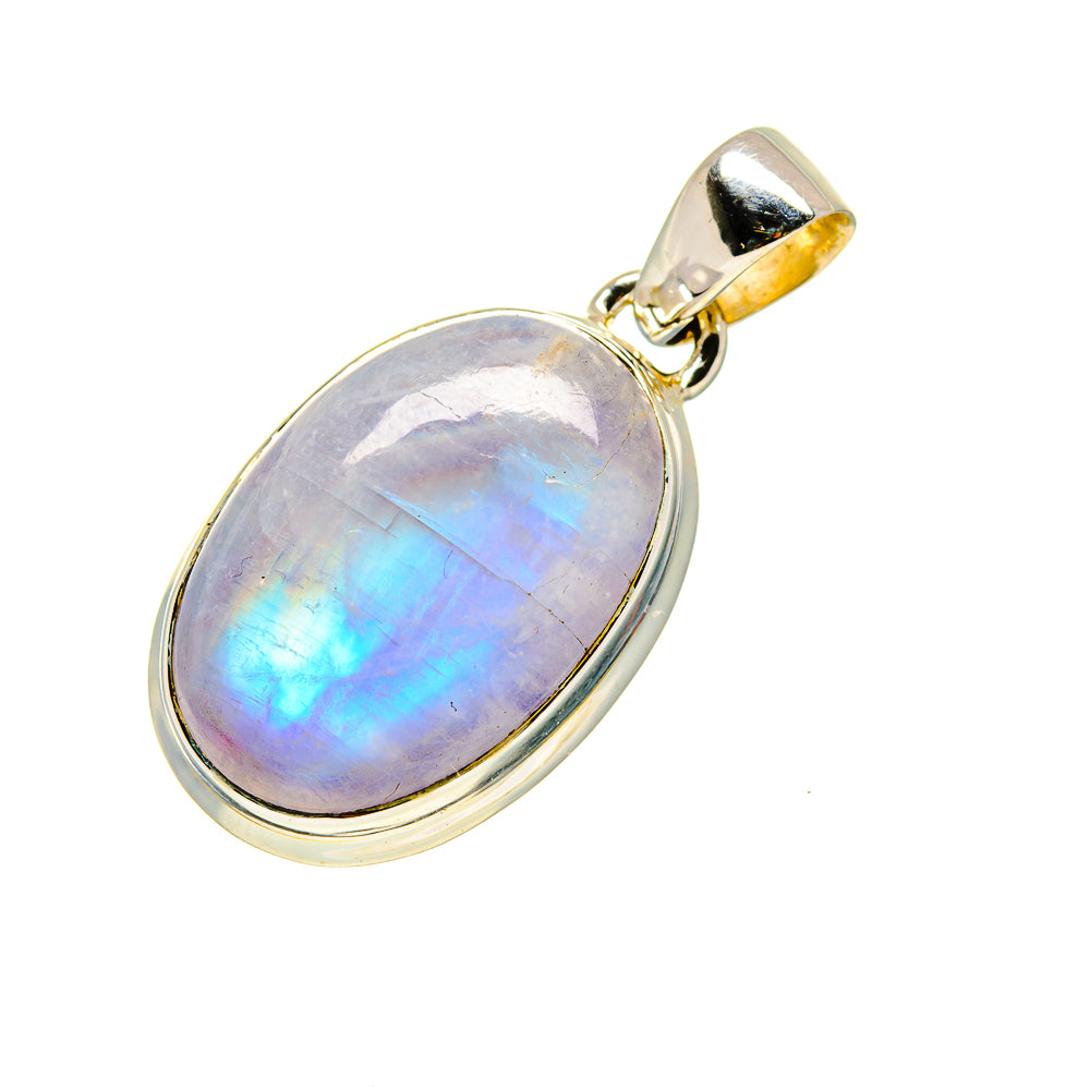 Rainbow Moonstone Pendants handcrafted by Anasilvercos - PD753624