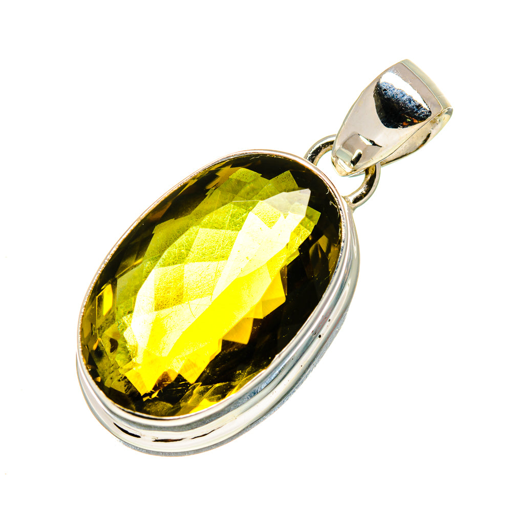 Olive Quartz Pendants handcrafted by Anasilvercos - PD753644