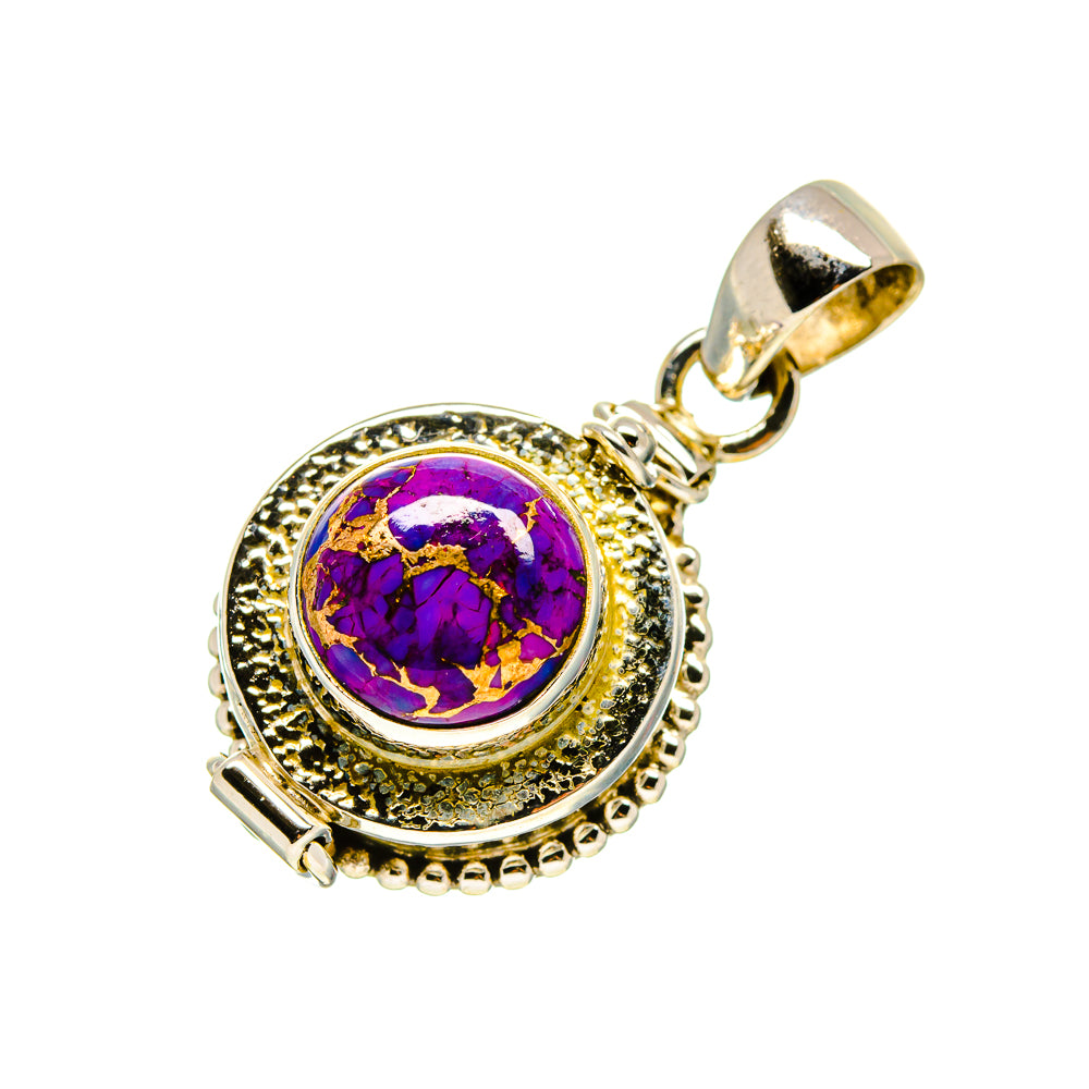 Purple Copper Composite Turquoise Pendants handcrafted by Anasilvercos - PD753648