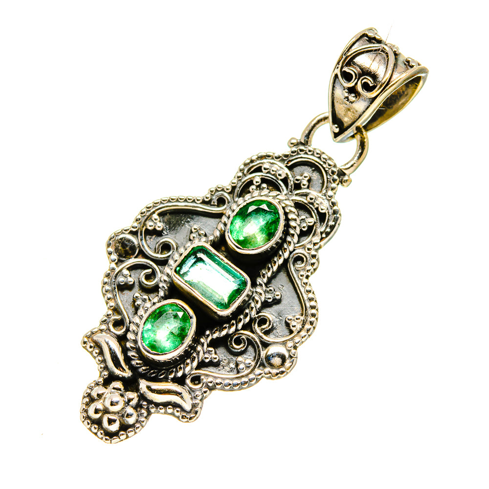 Zambian Emerald Pendants handcrafted by Anasilvercos - PD753661