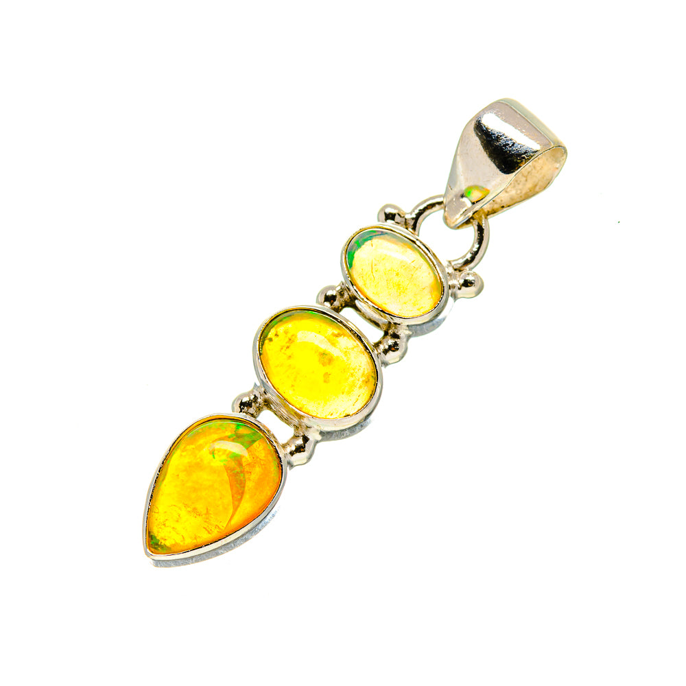 Ethiopian Opal Pendants handcrafted by Anasilvercos - PD753666