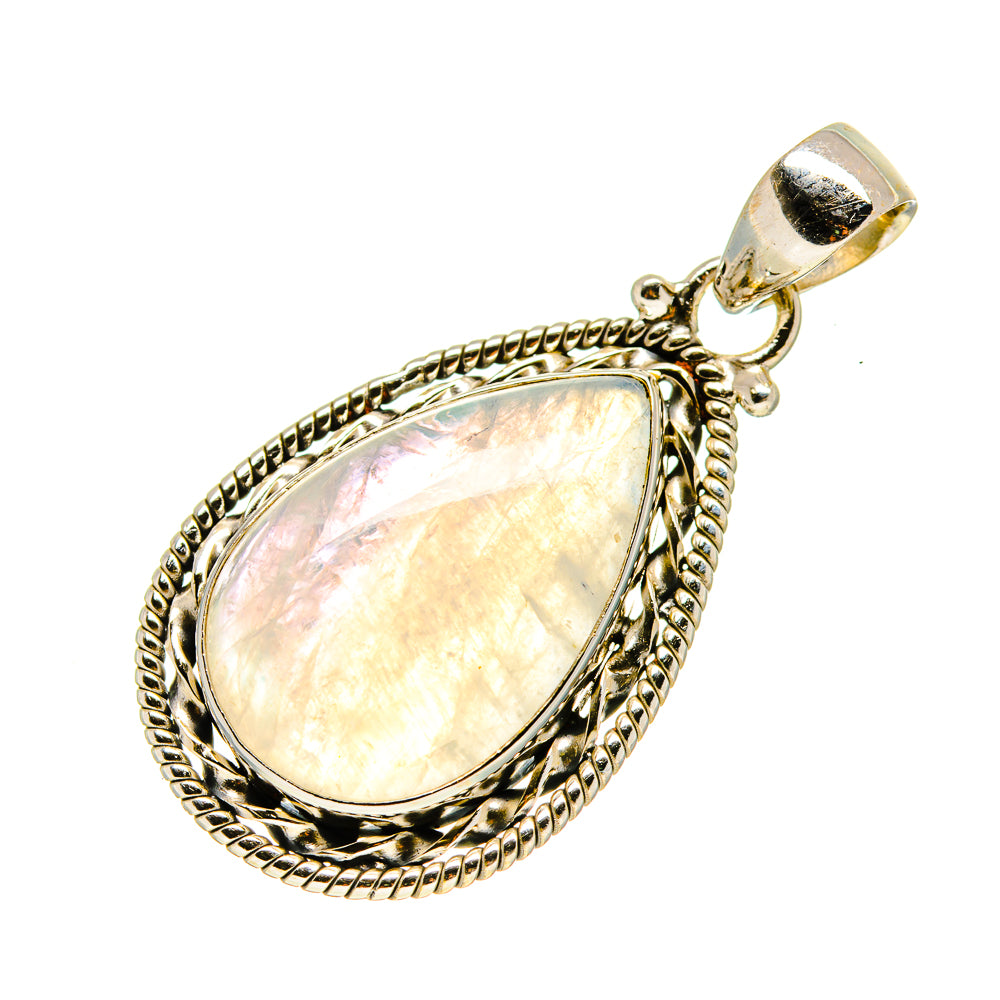 Rainbow Moonstone Pendants handcrafted by Anasilvercos - PD753670