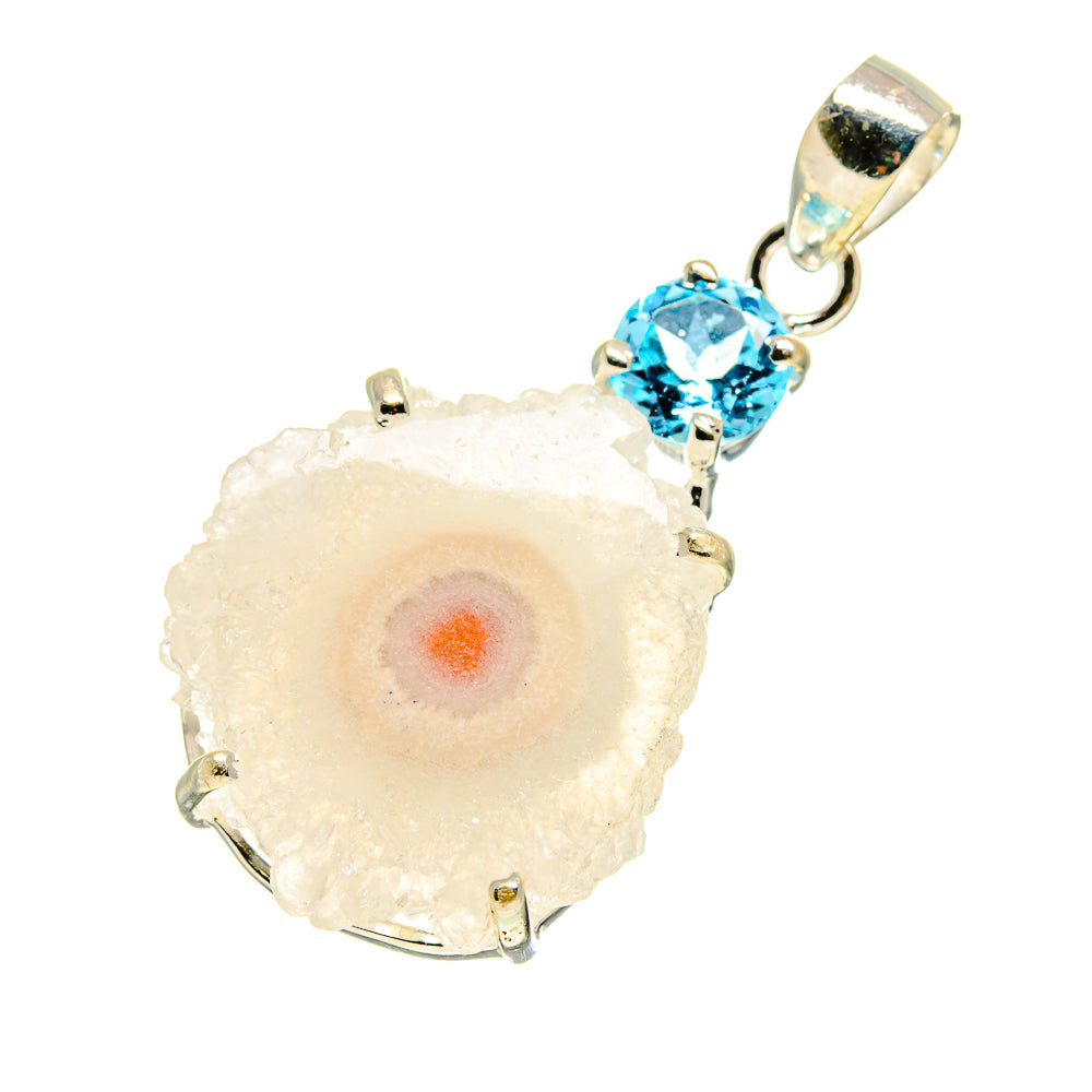 White Solar Quartz Pendants handcrafted by Anasilvercos - PD753698