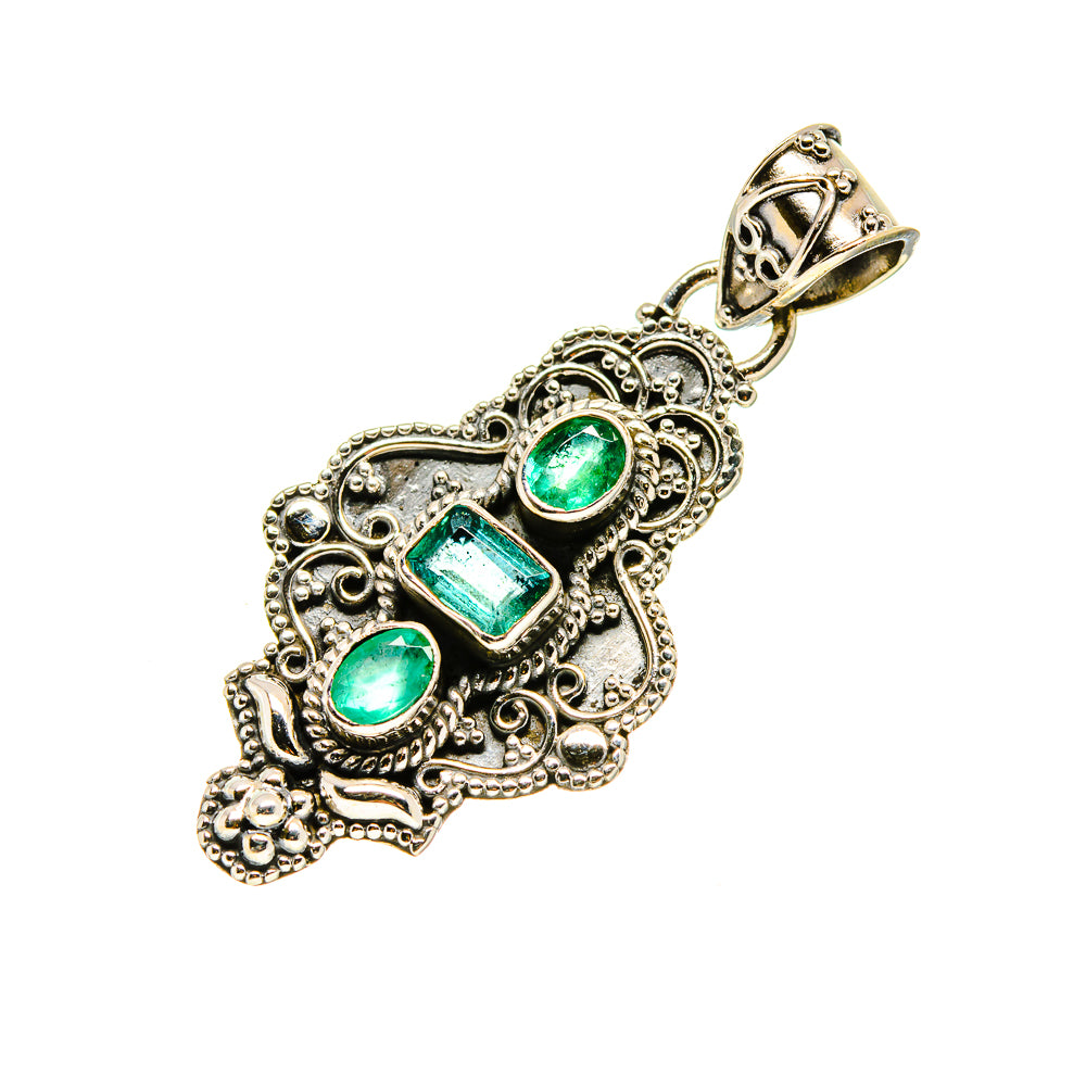 Zambian Emerald Pendants handcrafted by Anasilvercos - PD753704