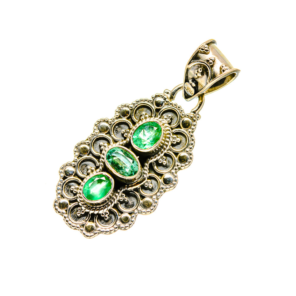 Zambian Emerald Pendants handcrafted by Anasilvercos - PD753705