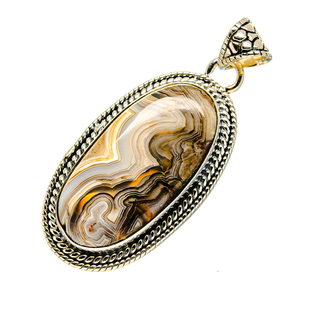Laguna Lace Agate Pendants handcrafted by Anasilvercos - PD753707